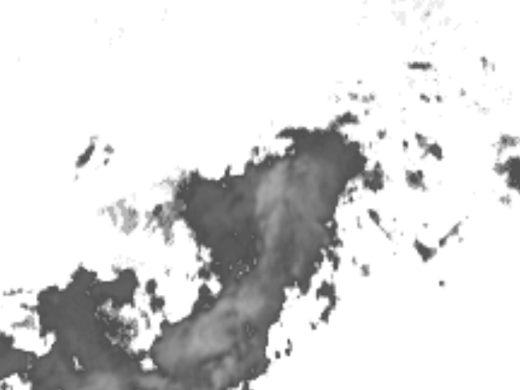 Satellite Map of Louisiana - WhiteClouds